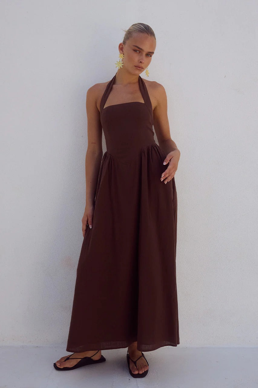 Locklea Midi Dress - Chocolate
