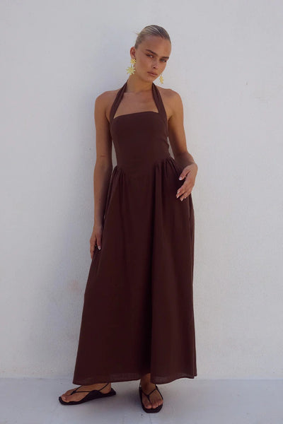 Locklea Midi Dress - Chocolate