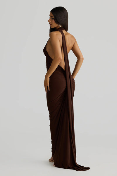 Constantina Gown - Espresso Brown
