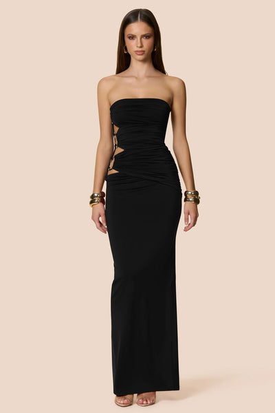 Nookie Portia Bandeau Maxi Dress - Black