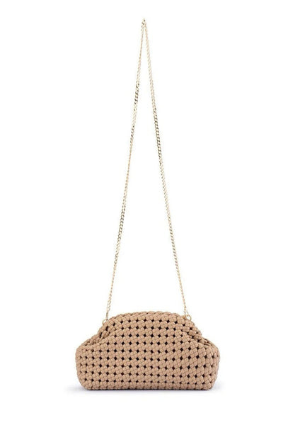 Everly Hand Woven Clutch - Natural