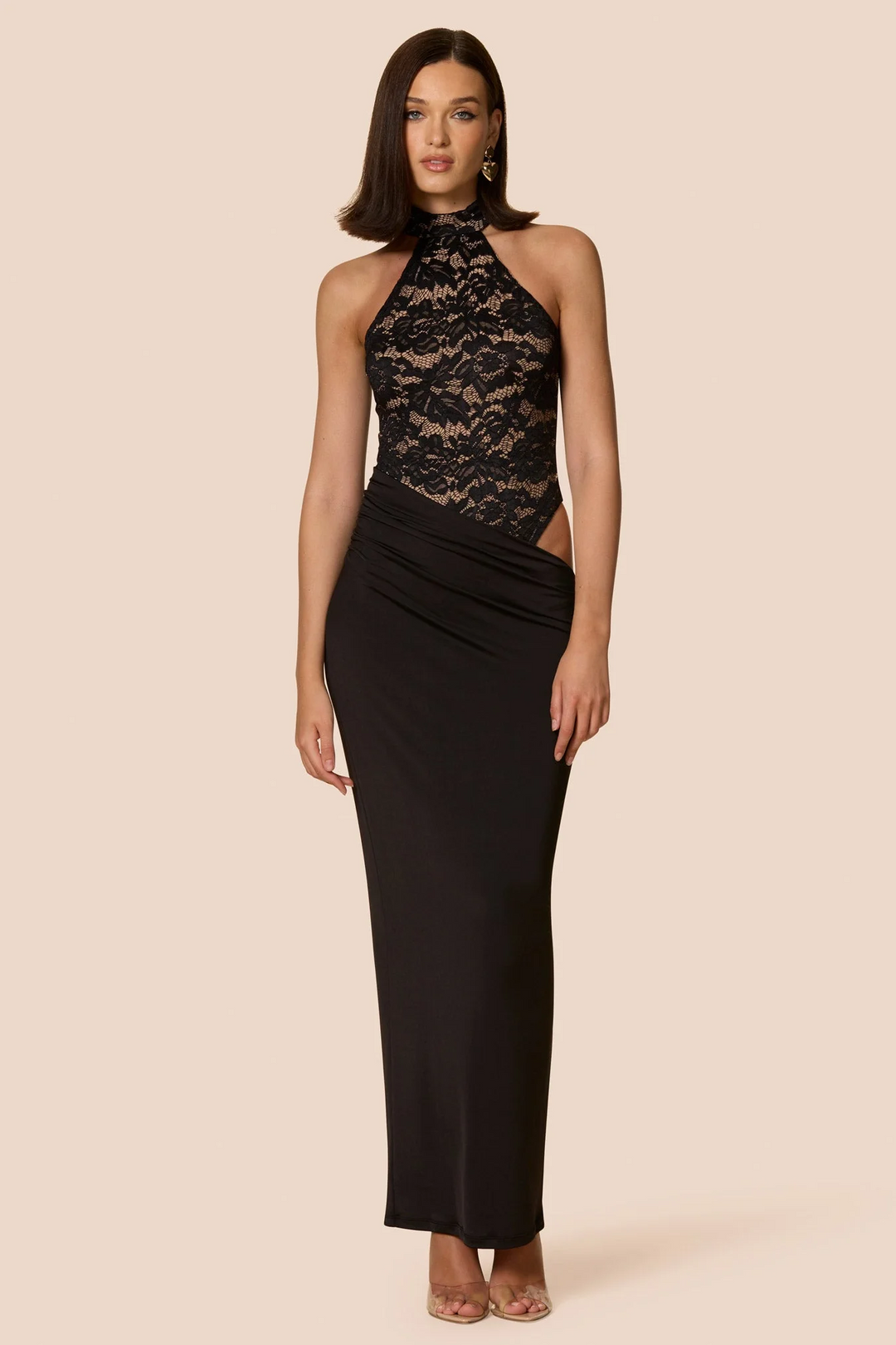 chinese dress ladies Nookie Lennox Bodysuit Maxi Dress - Black