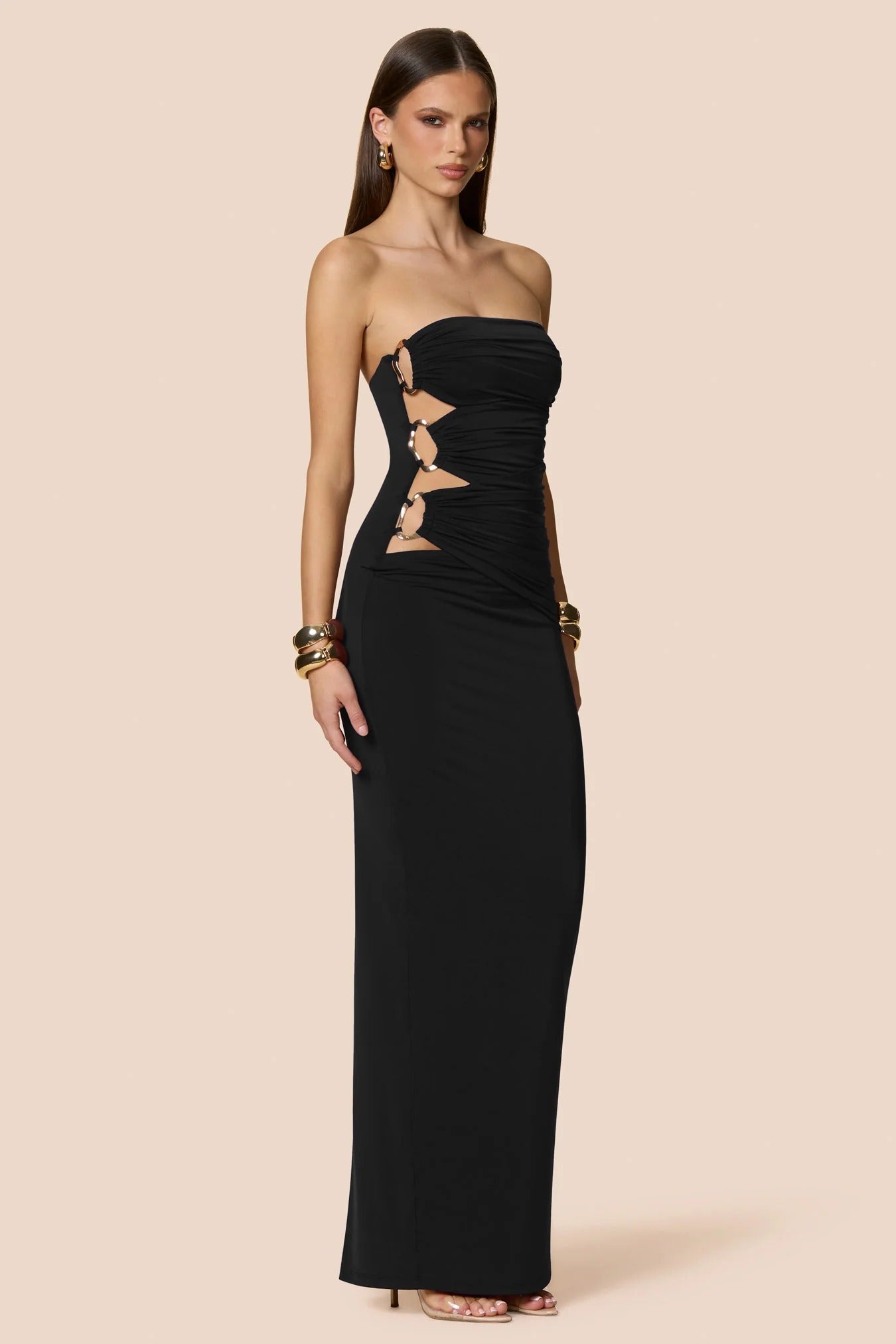Nookie Portia Bandeau Maxi Dress - Black
