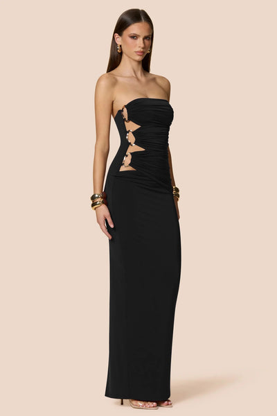 Nookie Portia Bandeau Maxi Dress - Black