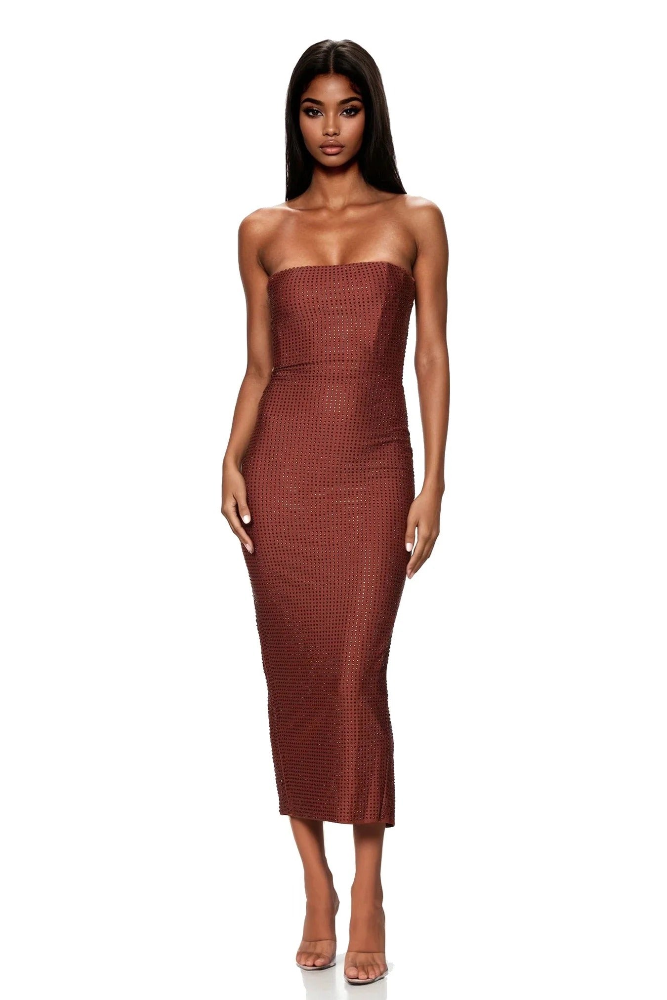 Nookie Adriana Midi Dress - Mocha