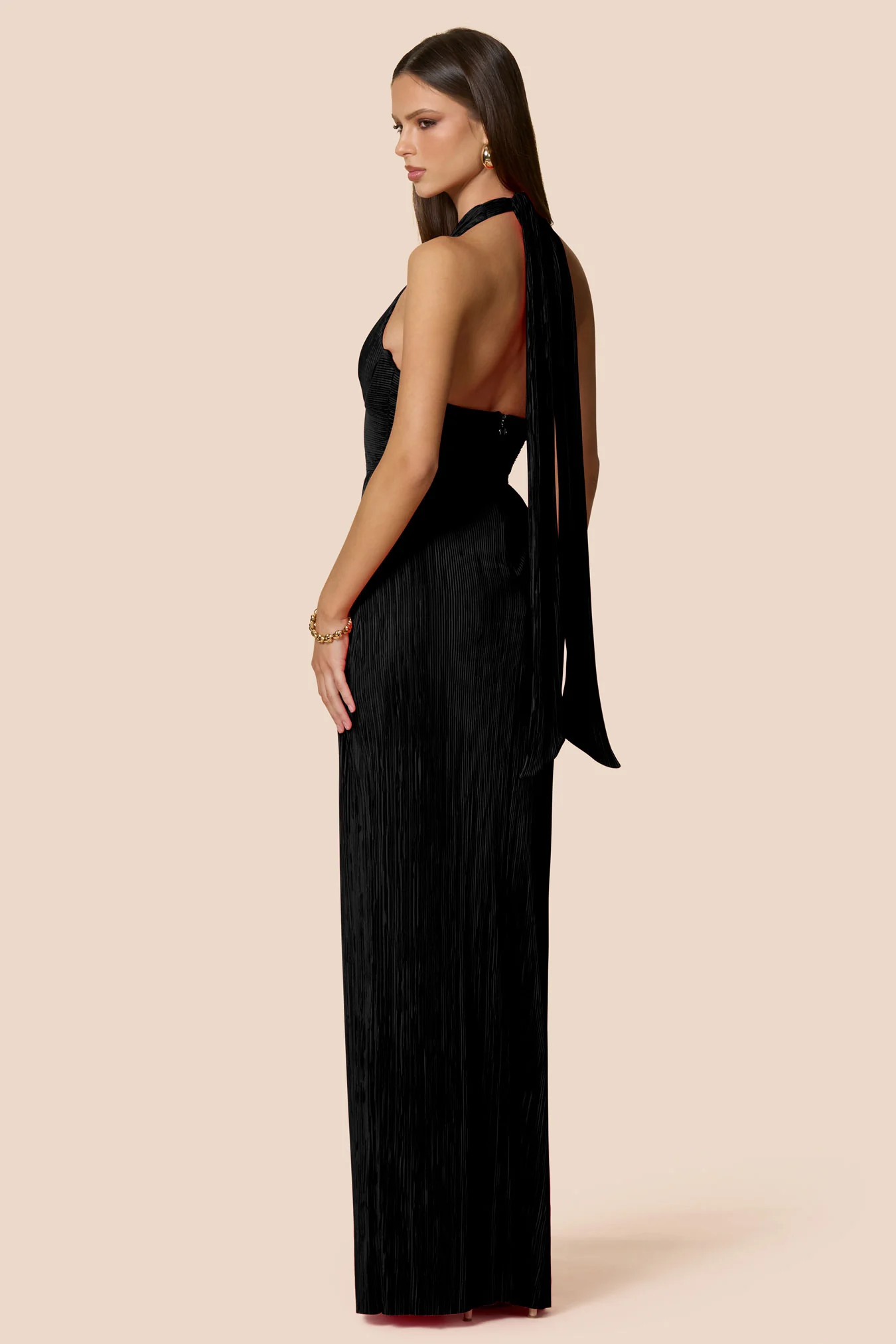 black nookie dress Belleza Gown - Size:UK 8.5 25 In Hip 34 smokey-blue 4 Easy Black and