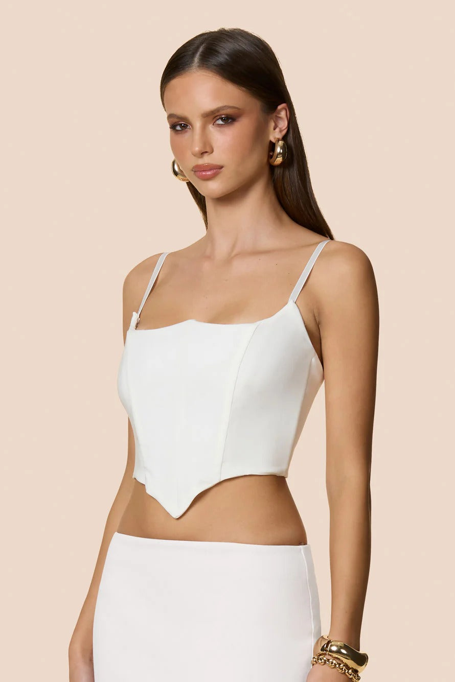 Nookie Aaliyah Crop Top - White