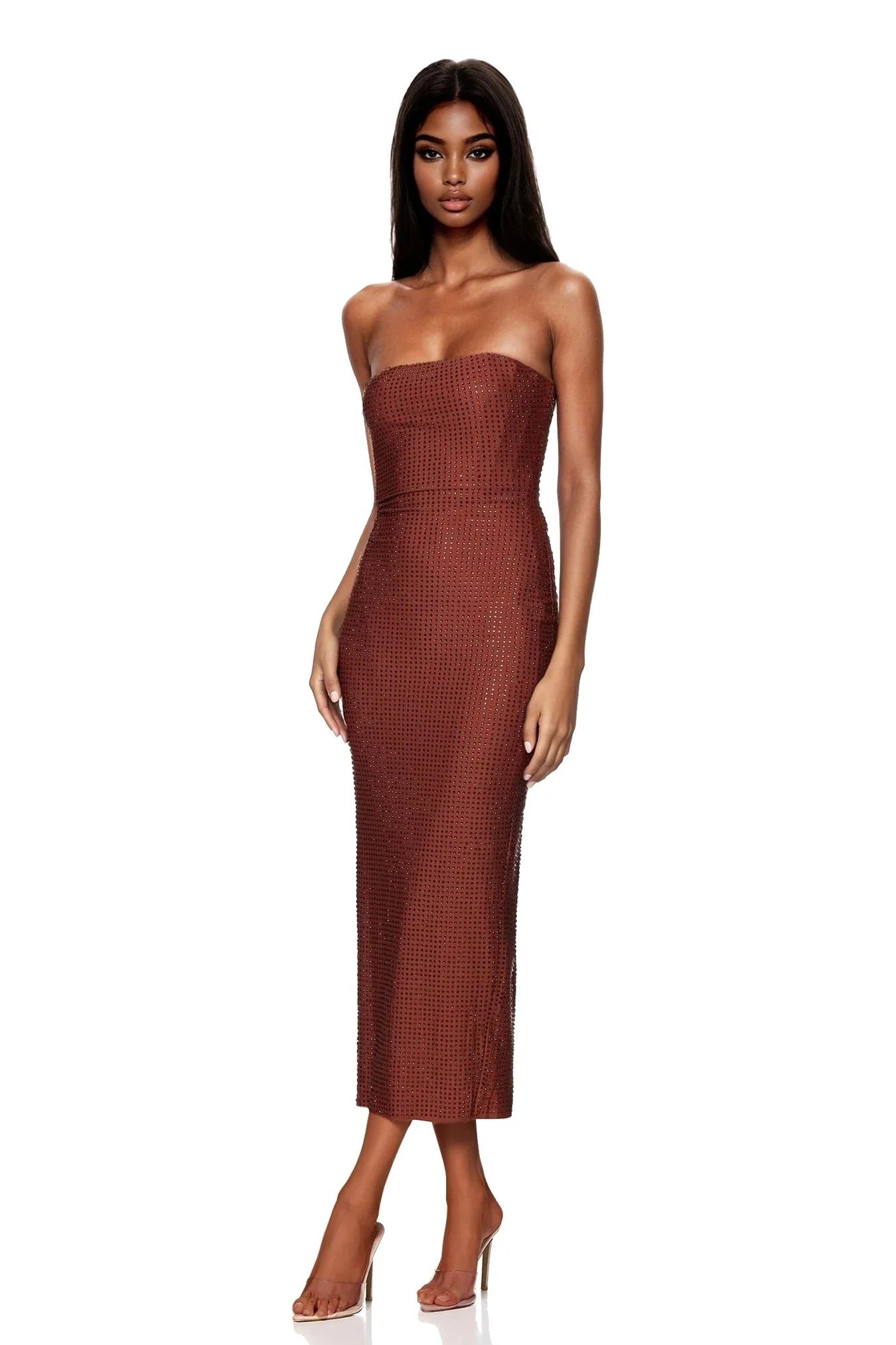 Nookie Adriana Midi Dress - Mocha