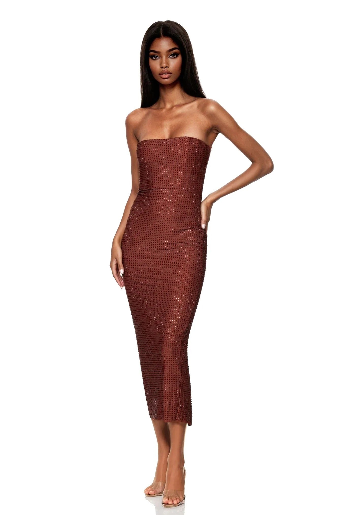 Nookie Adriana Midi Dress - Mocha