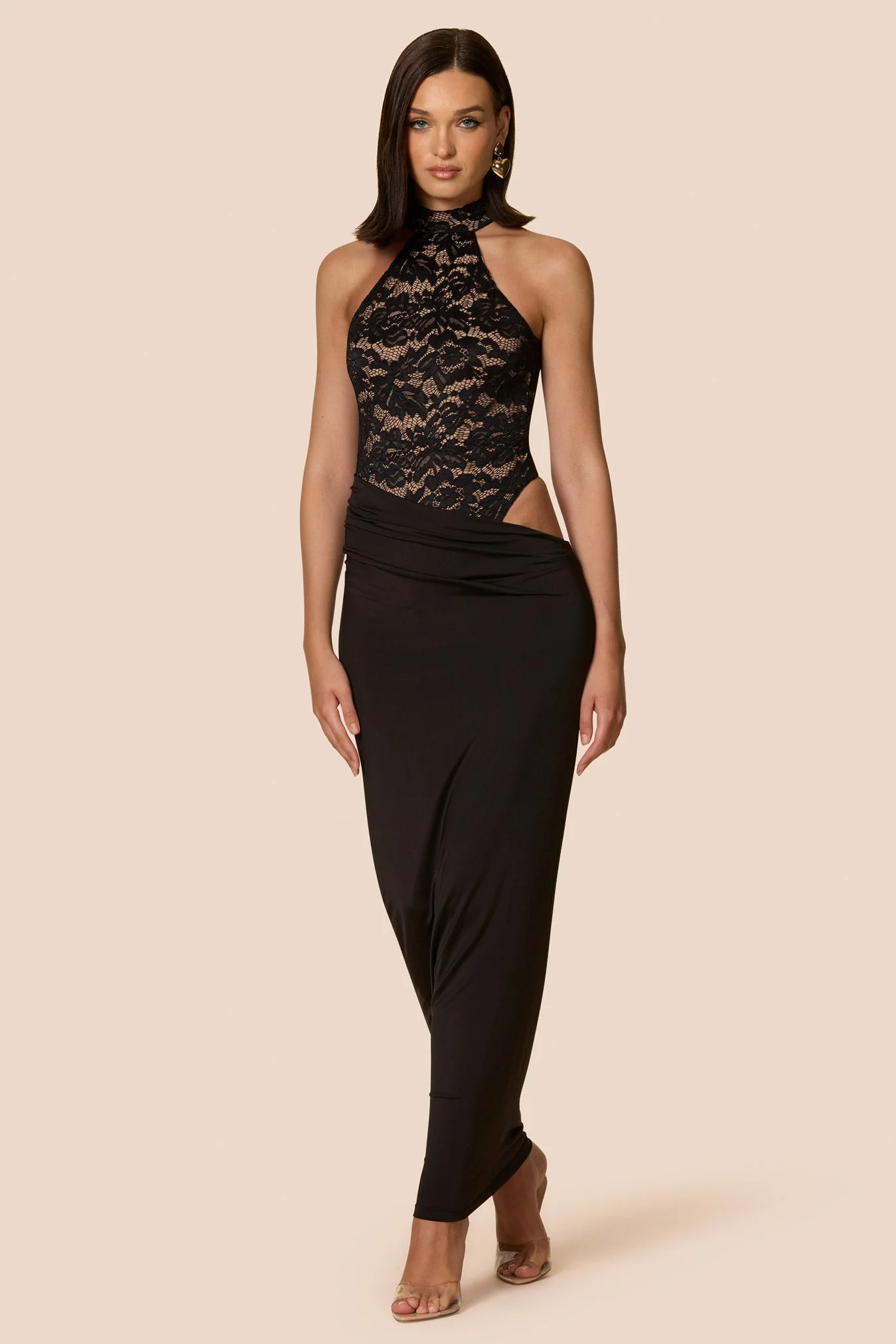 Nookie Lennox Bodysuit Maxi Dress - Black
