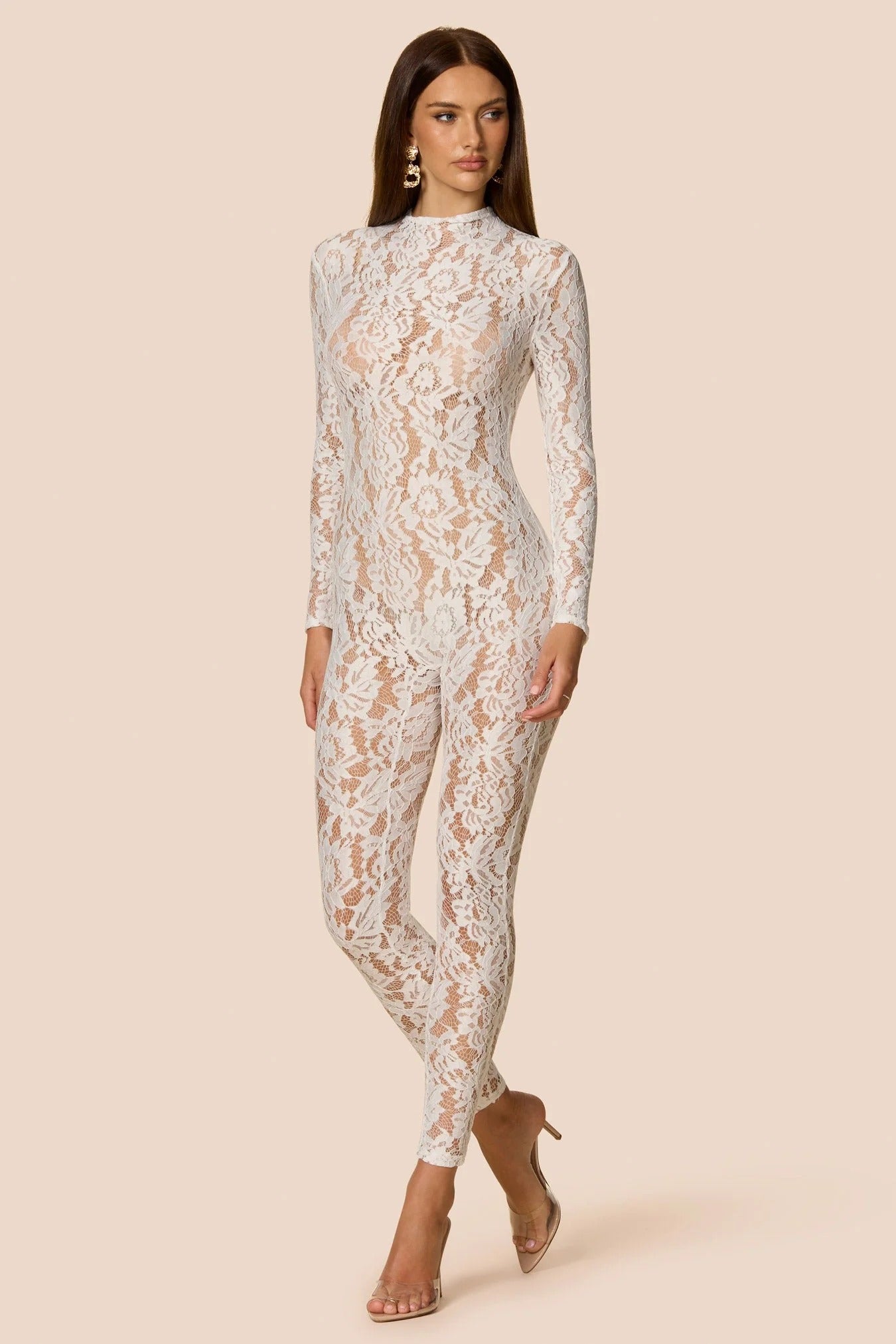 Nookie Lennox Catsuit - White | JAUS