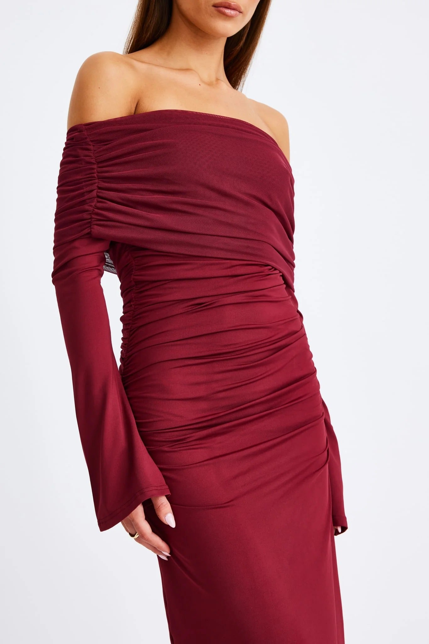 Stevie Long Sleeve Maxi Dress - Wine