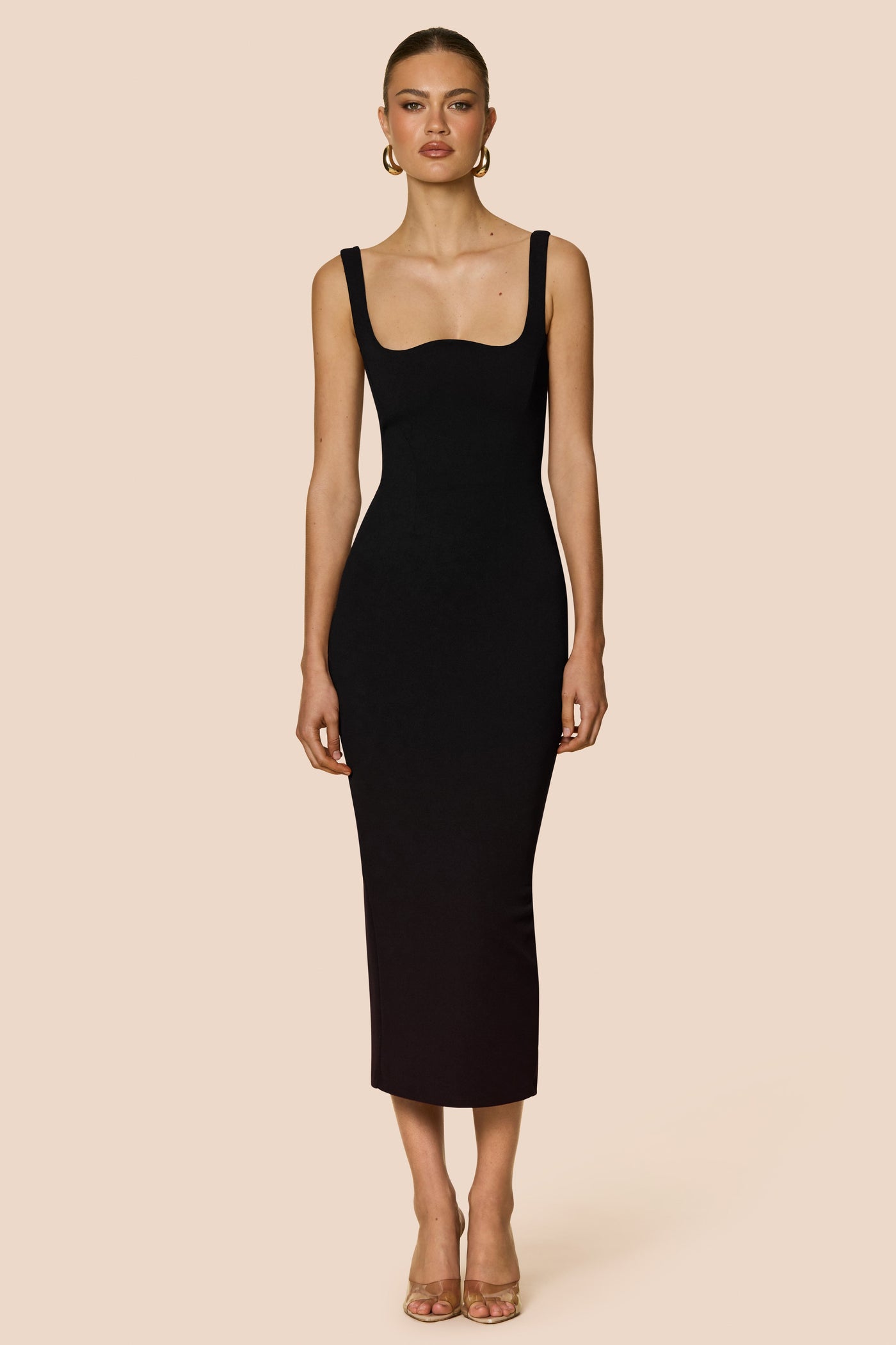 nookie black midi dress Nookie Women's Elle Midi Dress - Black