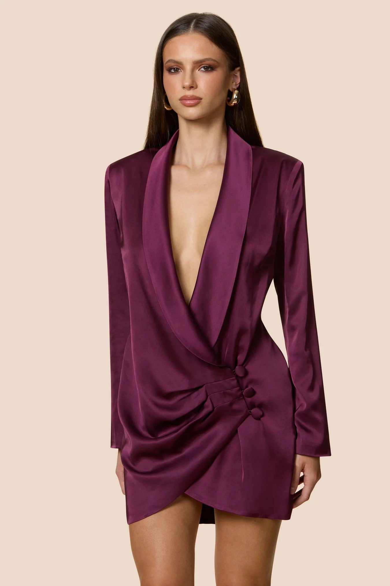 Nookie Penelope Blazer Dress - Mulberry