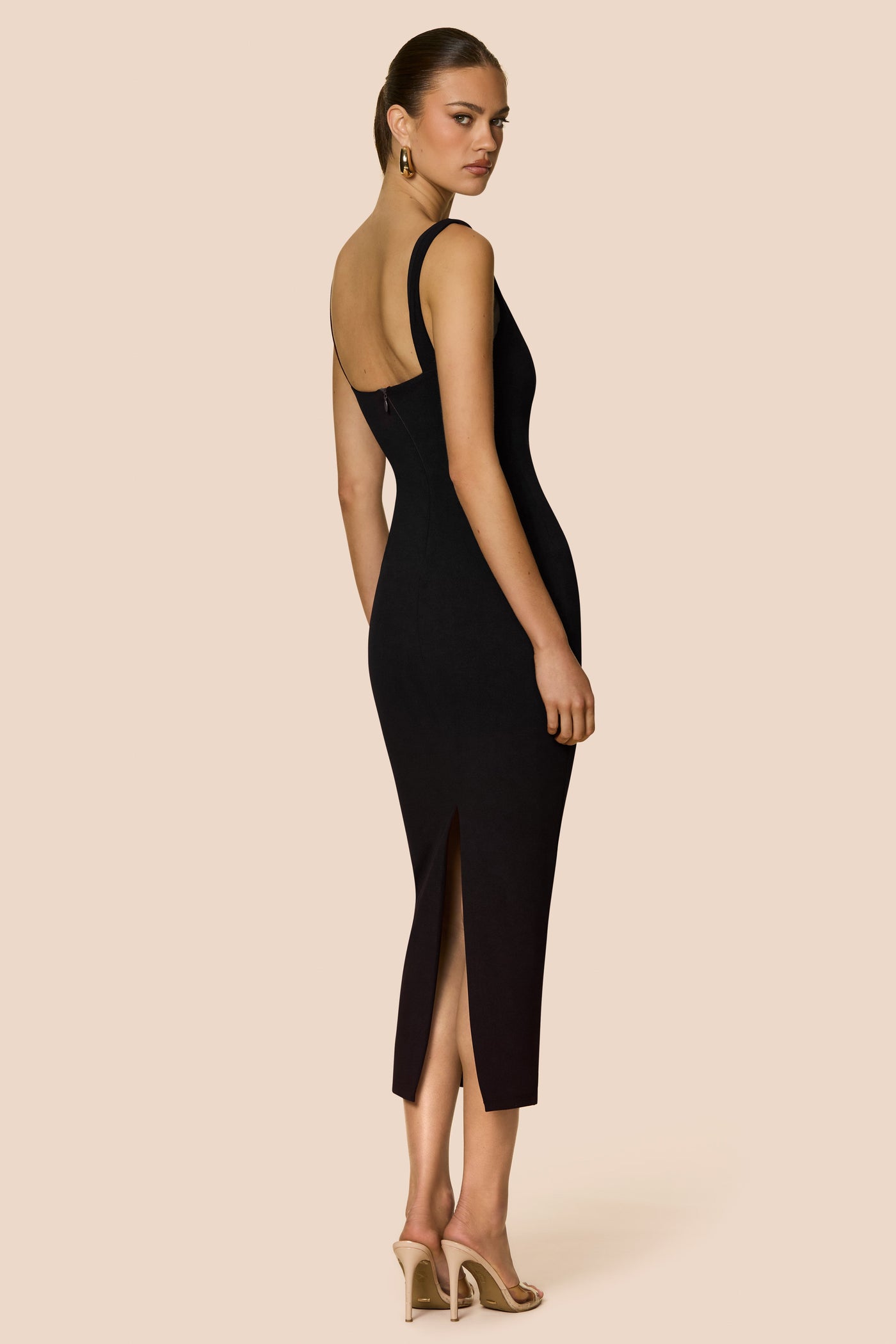 nookie black midi dress Nookie Women's Elle Midi Dress - Black