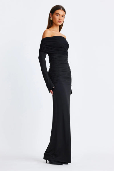 Stevie Long Sleeve Maxi Dress - Black
