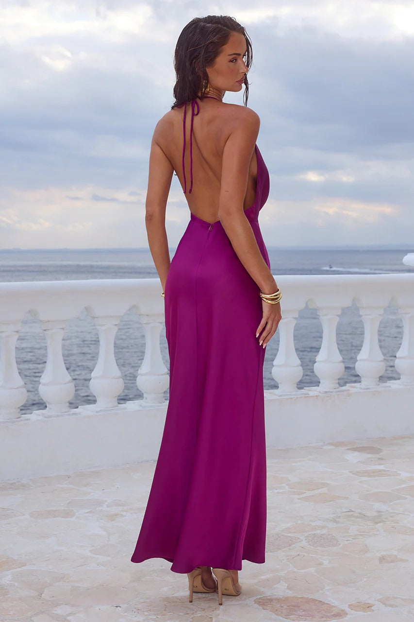 Elena Maxi Dress - Plum | JAUS Elena Maxi Dress - Plum | JAUS
