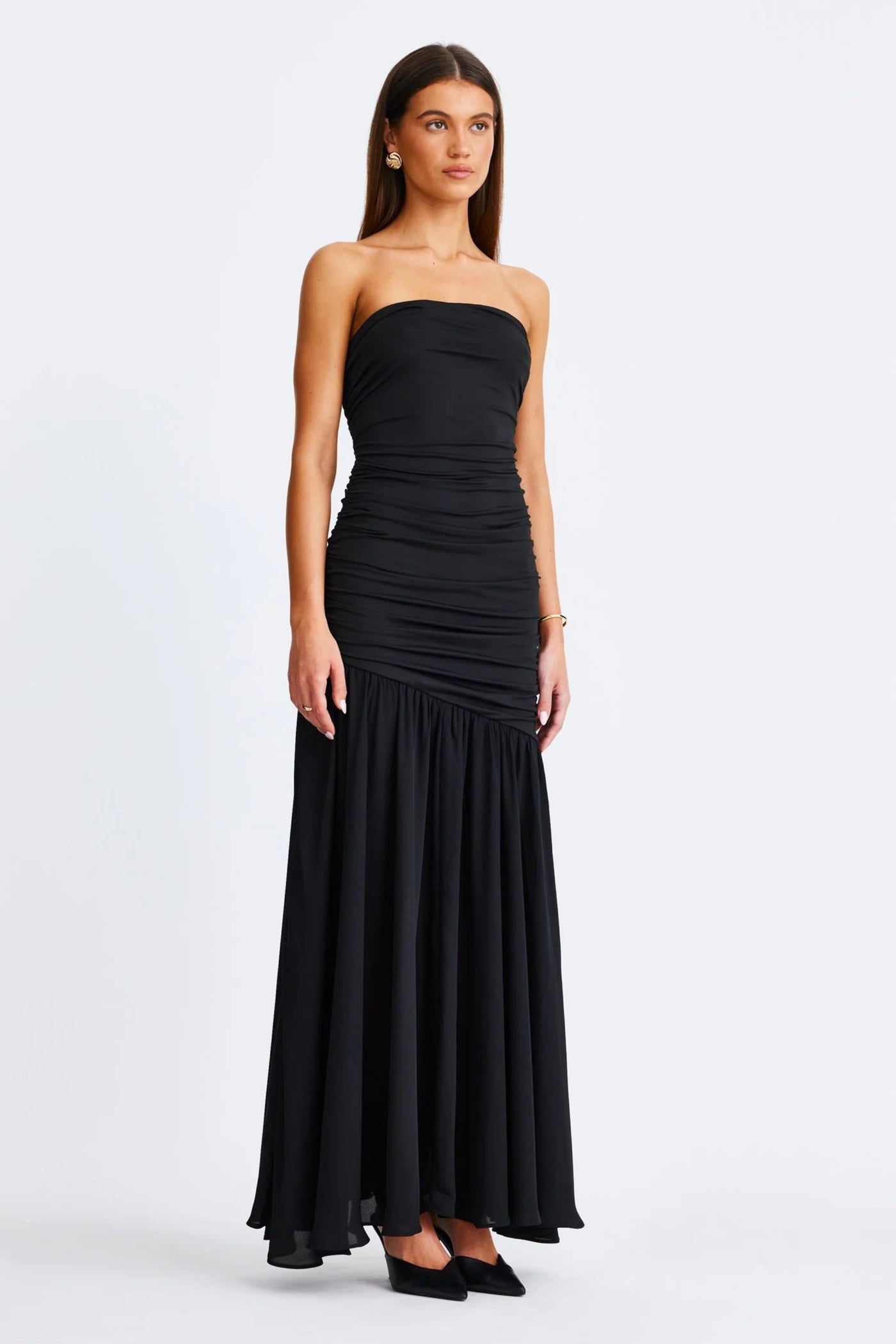 Neve Strapless Maxi Dress - Black