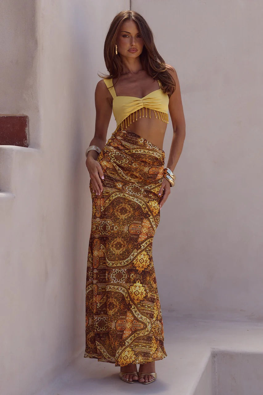 Runaway The Label Alzona Maxi Dress - Magnolia Mango
