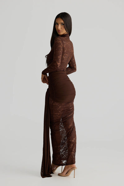 Celeste Skirt - Espresso Brown