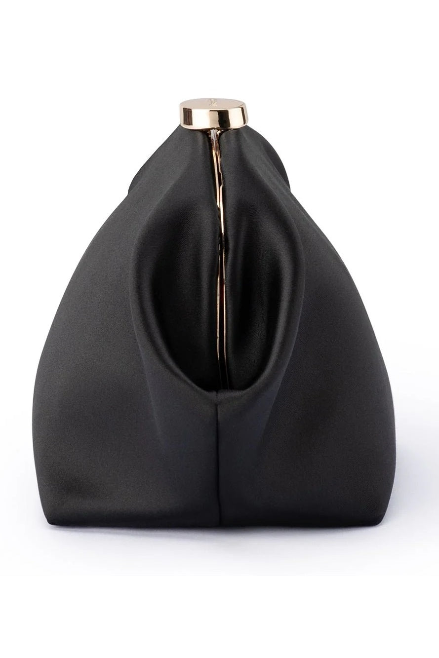 Karina Satin Clutch - Black