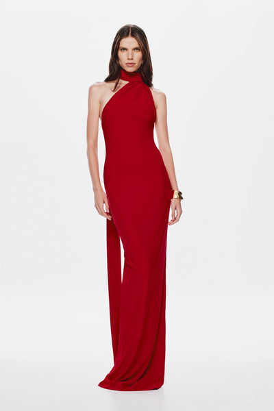 Misha Nicolette Jersey Maxi Dress - Cherry