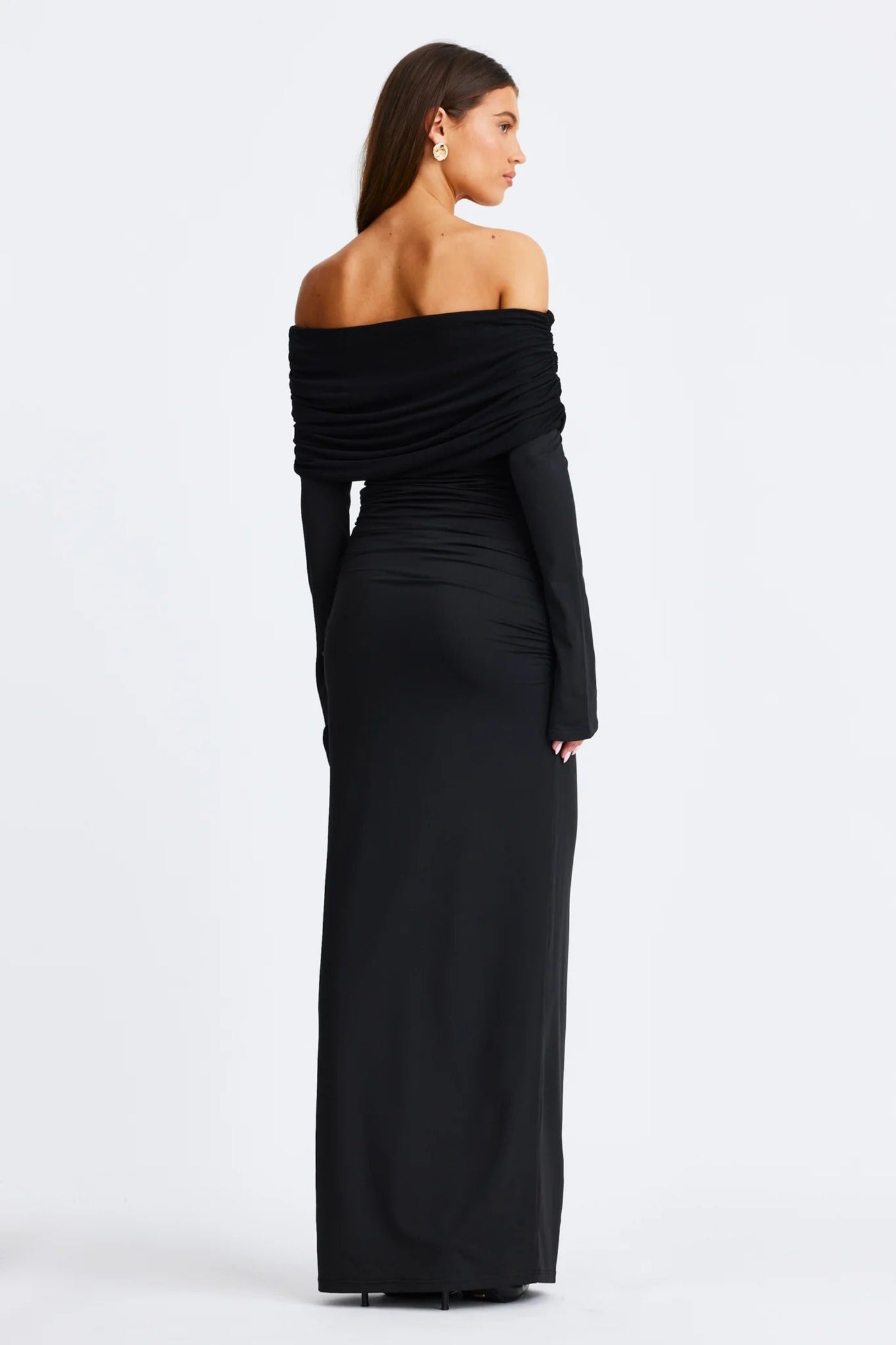 Stevie Long Sleeve Maxi Dress - Black