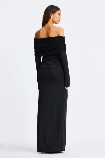 Stevie Long Sleeve Maxi Dress - Black