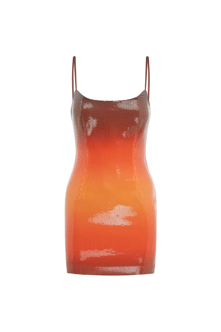 open lace back dress Ombre Sequin Mini Dress PREORDER – Addie Belle Boutique main image 0