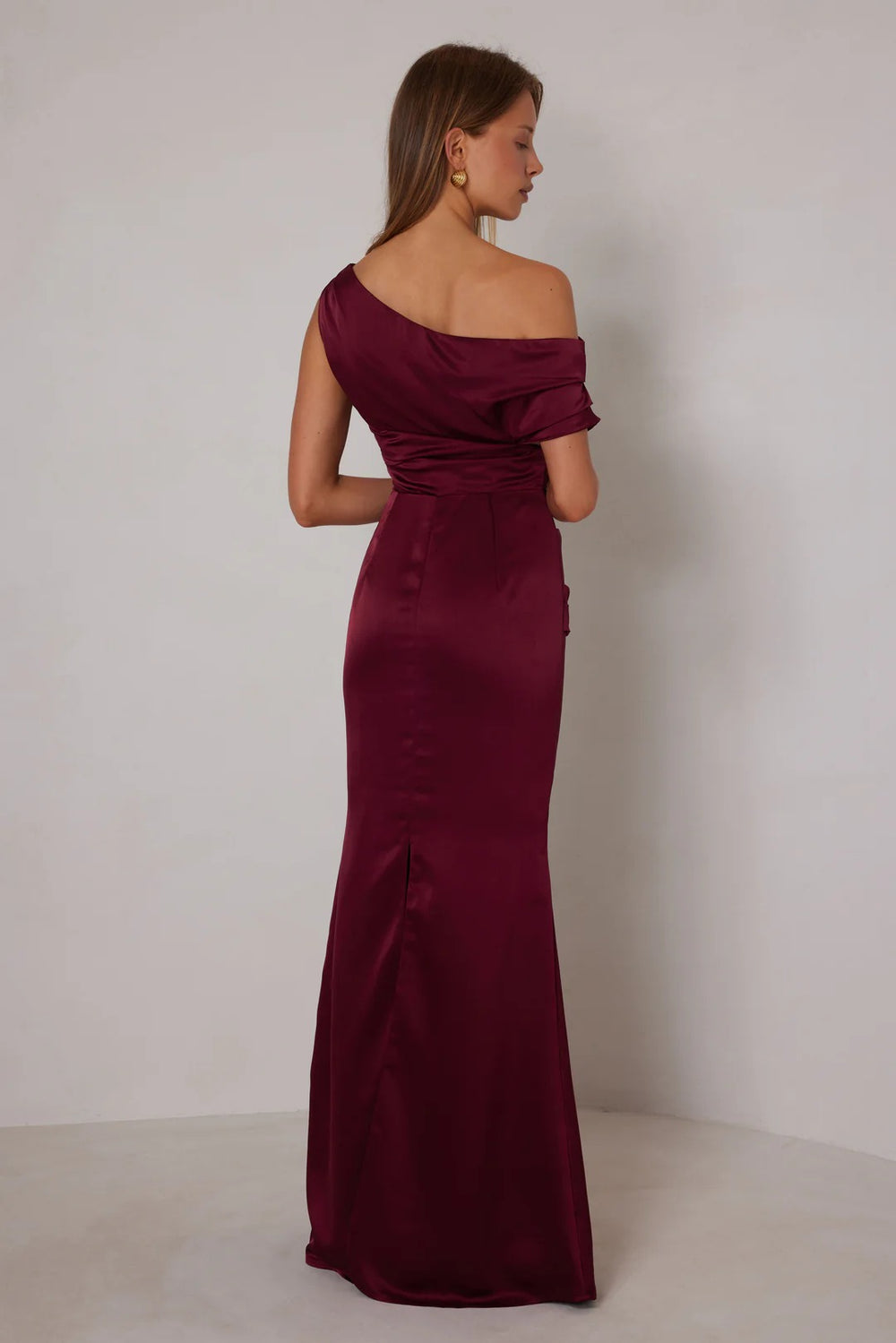 slim fit dress slacks elle zeitoune- Oakley Gown in Marine Green
