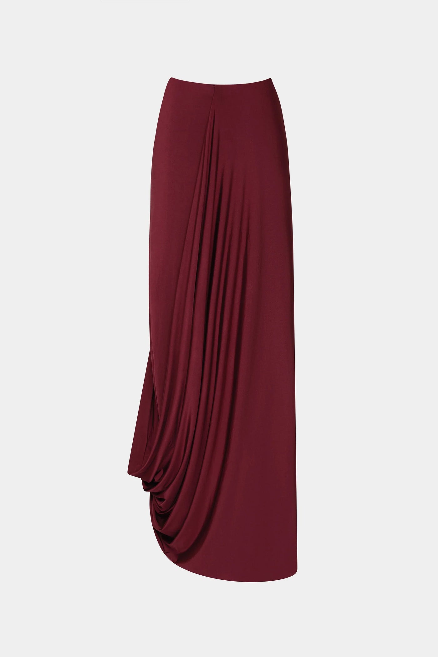 Misha Waterfall Jersey Maxi Skirt - Port
