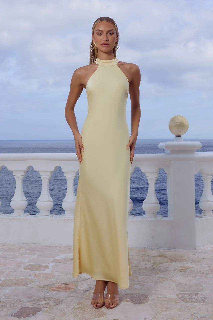 arabelle maxi dress Runaway The Label Arabelle Maxi Dress - Buttermilk