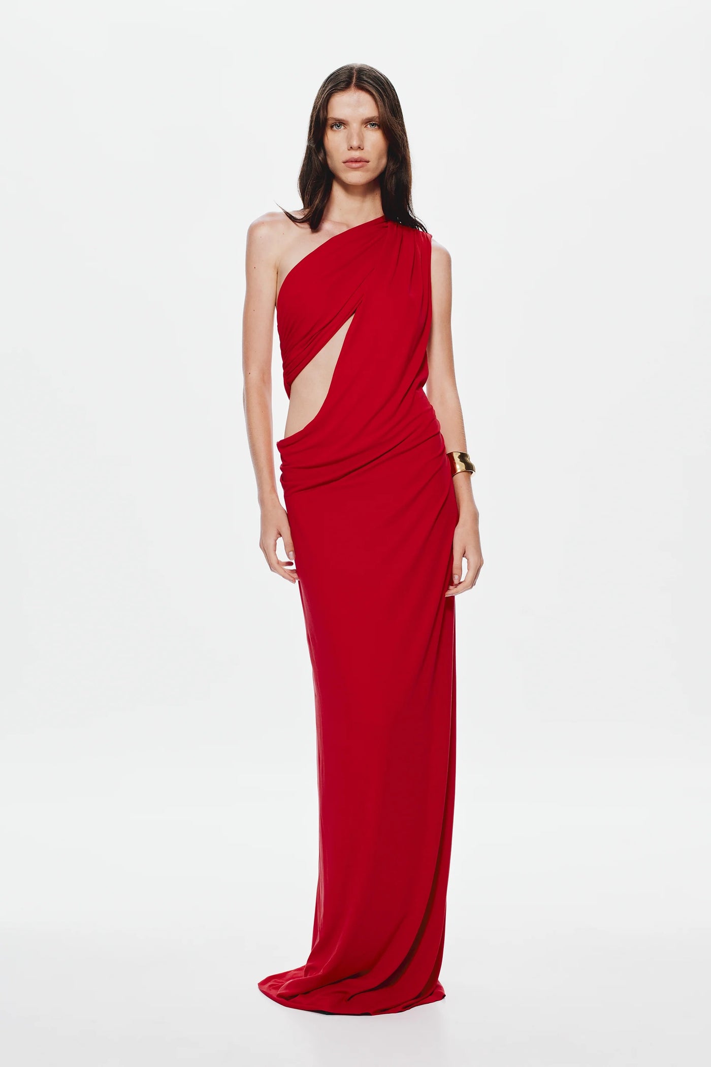 Misha Solstice Cupro Maxi Dress - Cherry