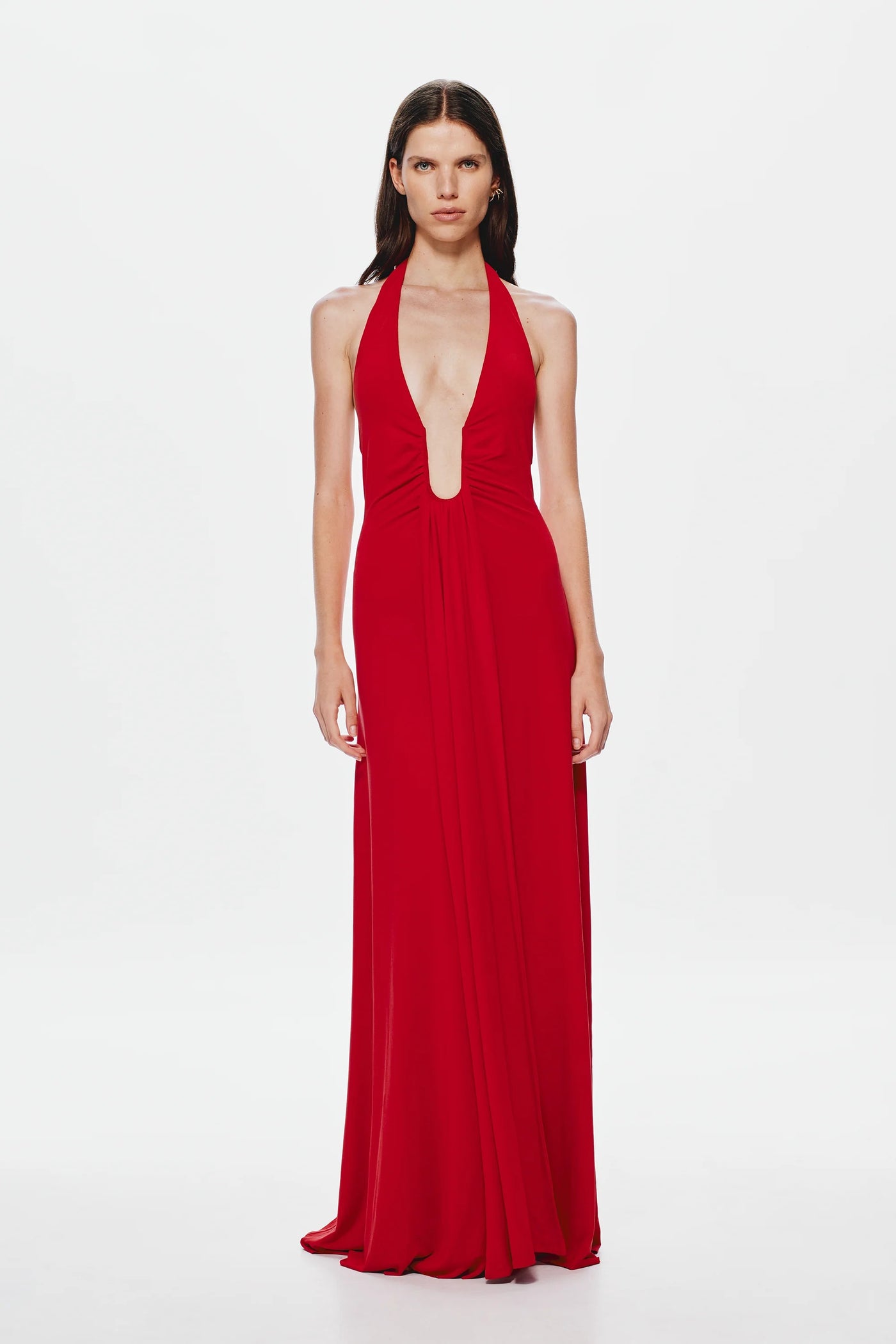 Misha Jennifer Cupro Maxi Dress - Cherry | JAUS Misha Jennifer Cupro Maxi Dress - Cherry | JAUS
