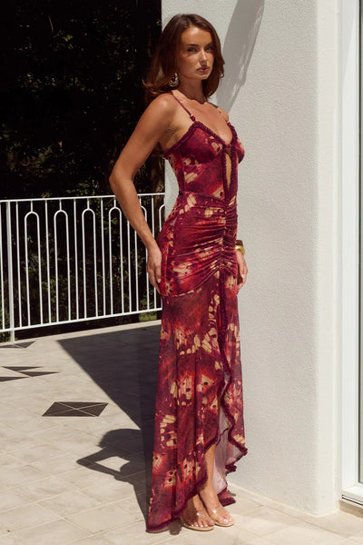 Kiata Maxi Dress - Eliana Red