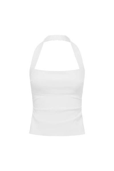Parker Halter Top - White