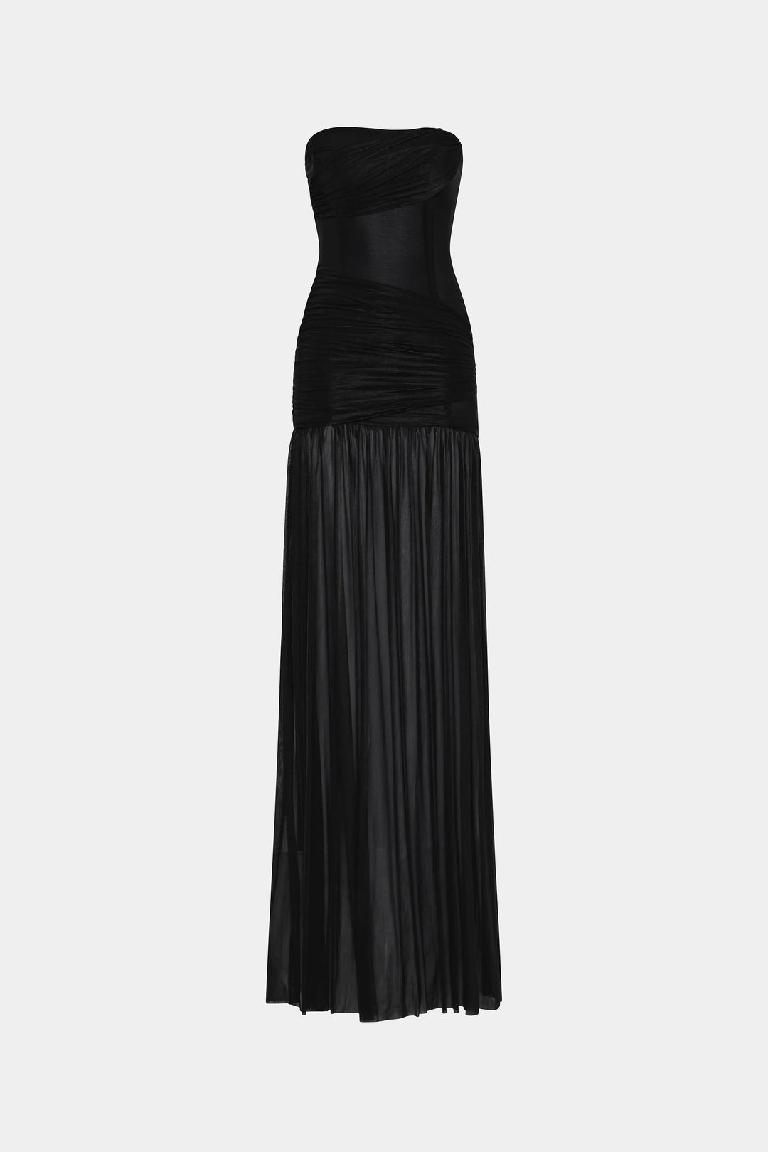 misha strapless sheer dress MISHA | The Ember Wrapped Maxi Dress