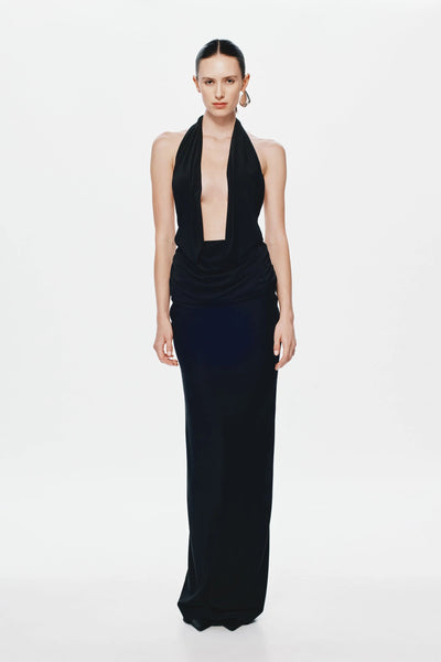 Misha Vanessa Jersey Maxi Dress - Black
