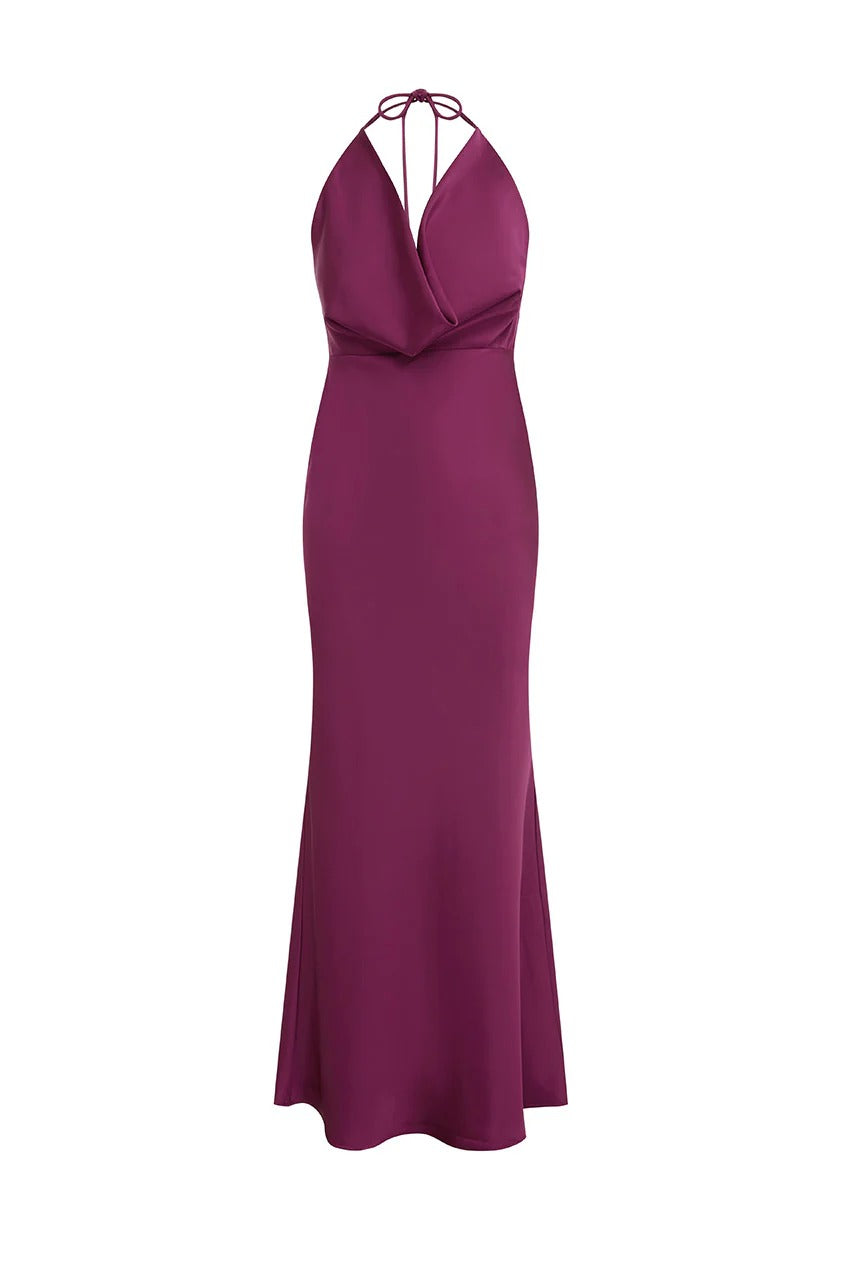 elena bridesmaid dress Scarlet Chiffon Dress