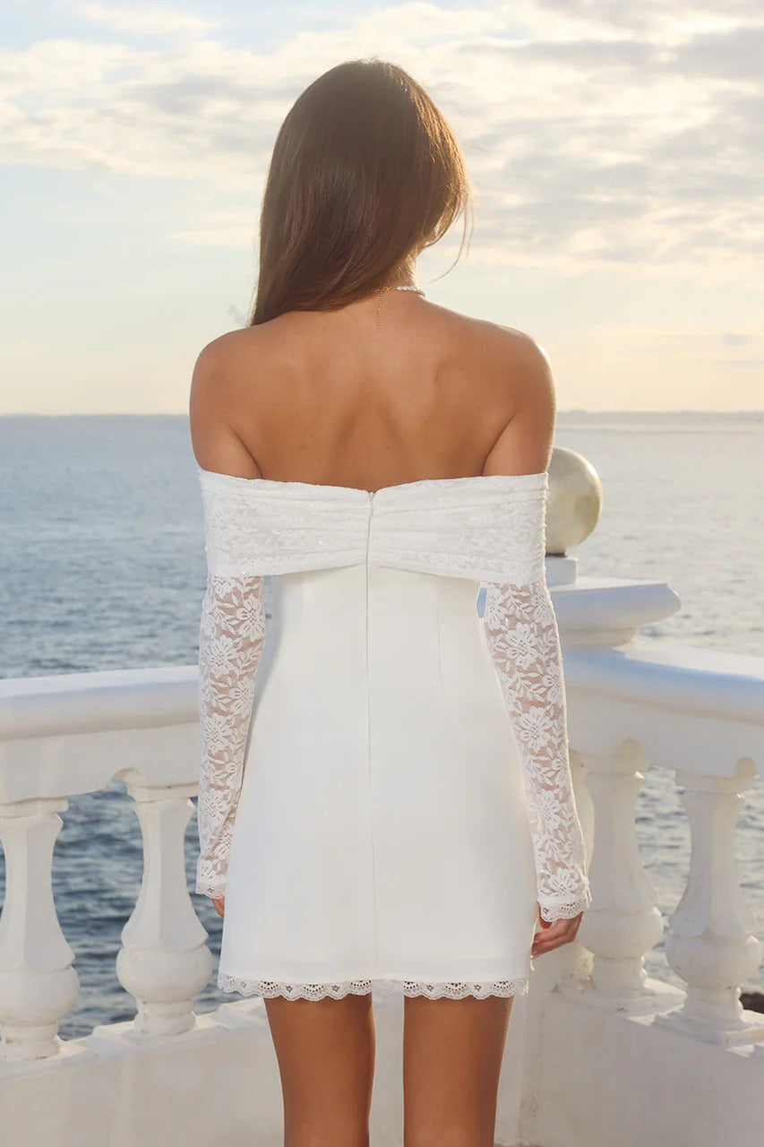 la femme blue lace dress La Femme 33768 Dress main image 1