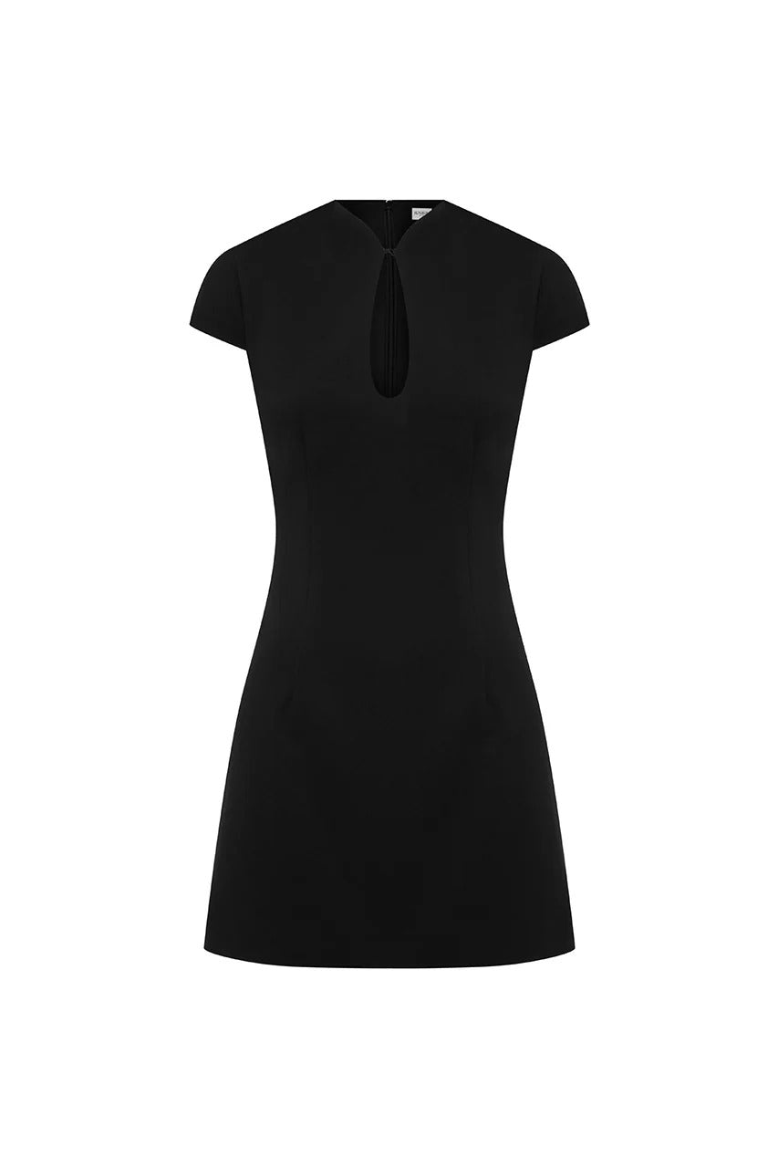Runaway The Label Vieno Keyhole Fitted Mini Dress | Black | Size S