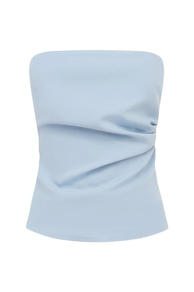 Winifred Strapless Top - Sky Blue