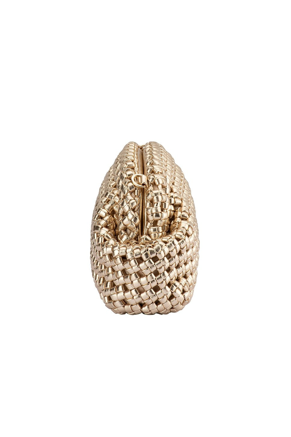 Everly Hand Woven Clutch - Gold