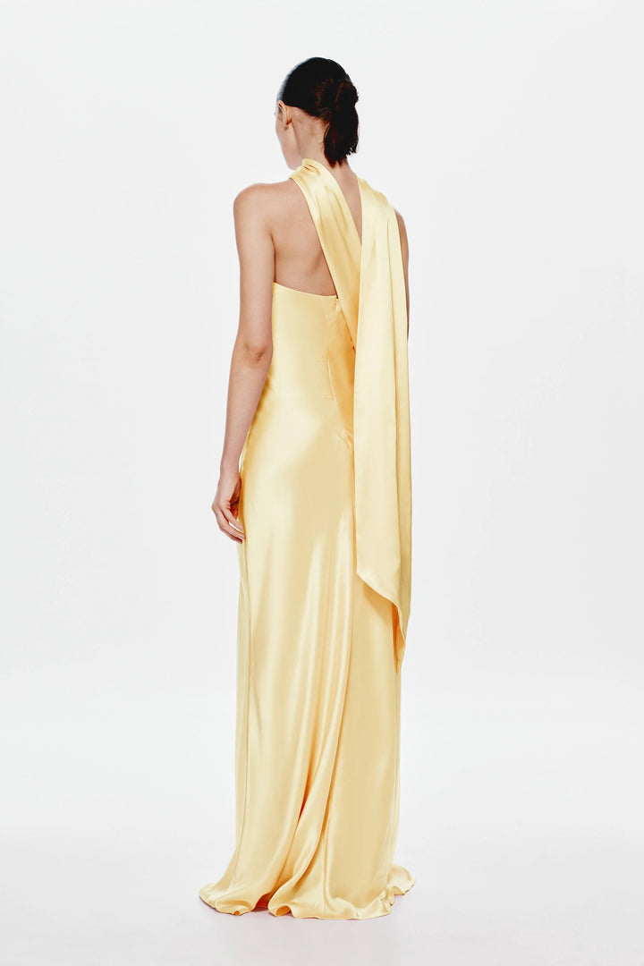 misha collection gold dress Misha Collection The Sapphire Sequin Dress - Lemon