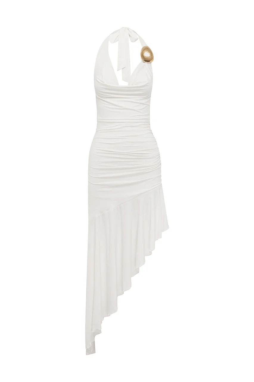 Indiana Asymmetrical Maxi Dress - White - XXS Indiana Asymmetrical Maxi Dress - White - XXS