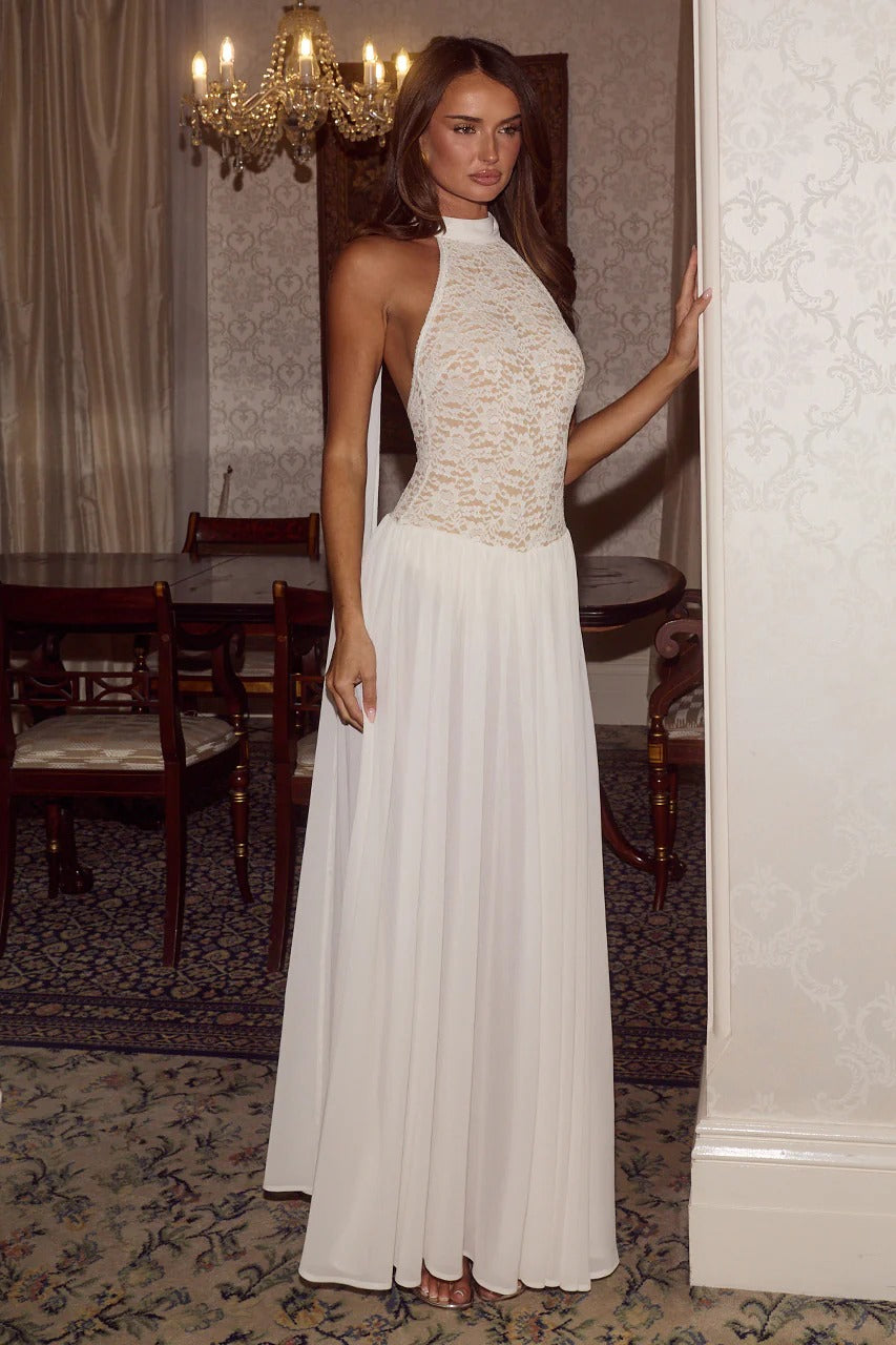 Runaway The Label Judith Maxi Dress - Cream | JAUS MEDIUM / Cream