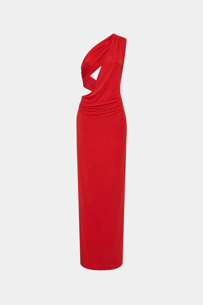 Misha Solstice Cupro Maxi Dress - Cherry