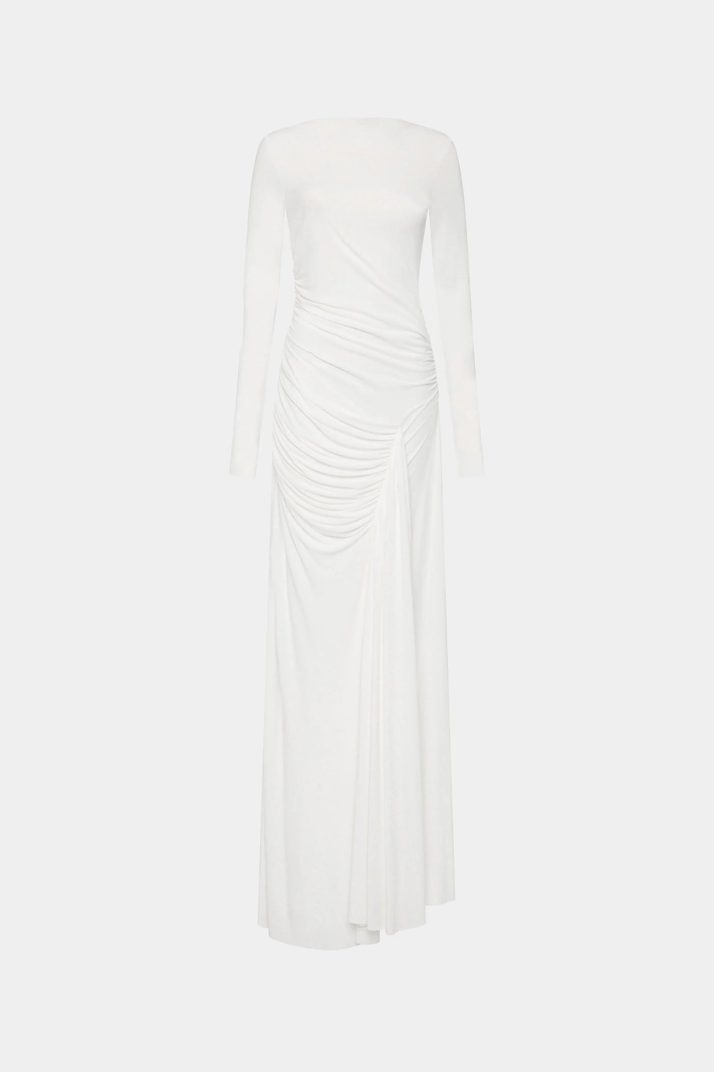 Misha Glacier Cupro Long Sleeve Maxi Dress - Ivory