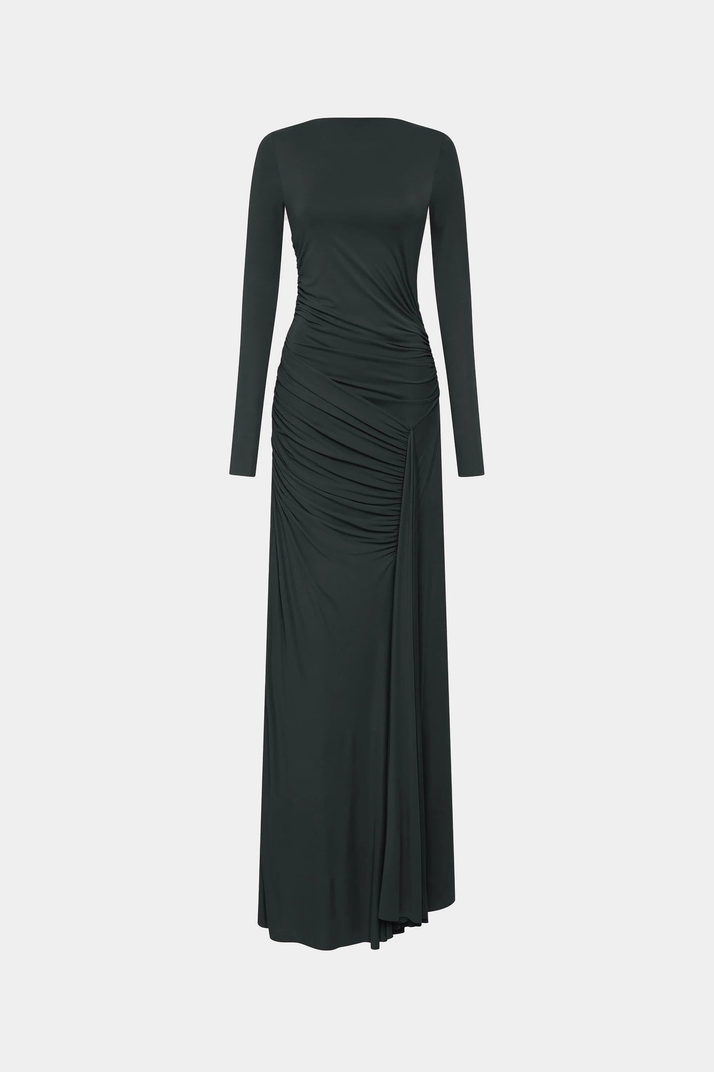 Misha Glacier Cupro Long Sleeve Maxi Dress - Black