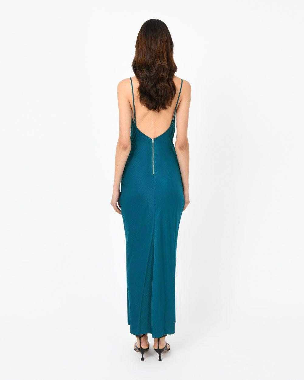 Isabel Low-Back Dress - TEAL
